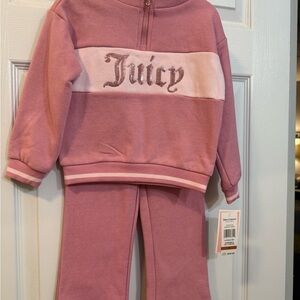 Juicy Couture Fleece Sweatshirt & Jogger 2-Piece Set NWT